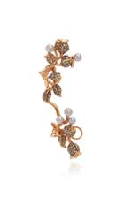 Colette Jewelry 18k Rose Gold Pearl And Diamond Ear Cuff