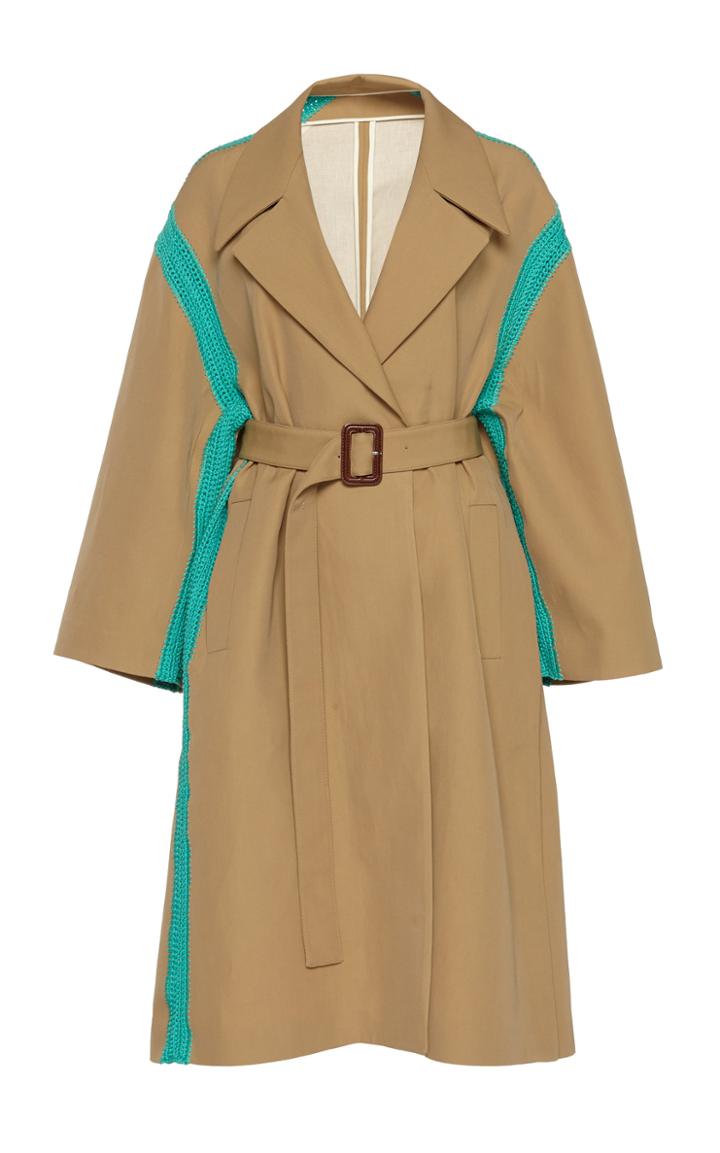 Boontheshop Collection Embroidered Wool-cotton Coat