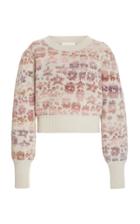 Moda Operandi Loveshackfancy Kirsten Ribbed-knit Cropped Sweater
