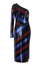 Diane Von Furstenberg One Shoulder Sequin Dress