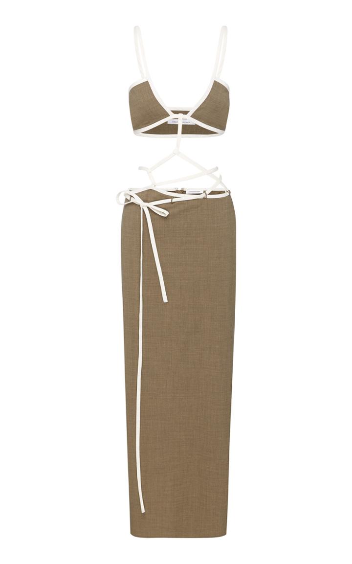 Moda Operandi Christopher Esber Outline Cross Wool-crepe Dress
