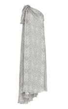 Maticevski Mariposa Draped One-shoulder Silk-lurex Dress