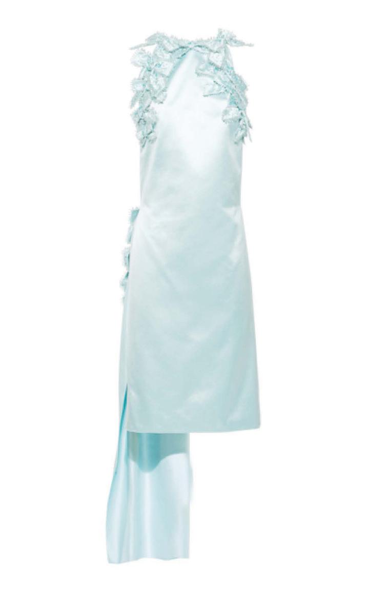 Moda Operandi Miu Miu Embroidered Duchess-satin Dress