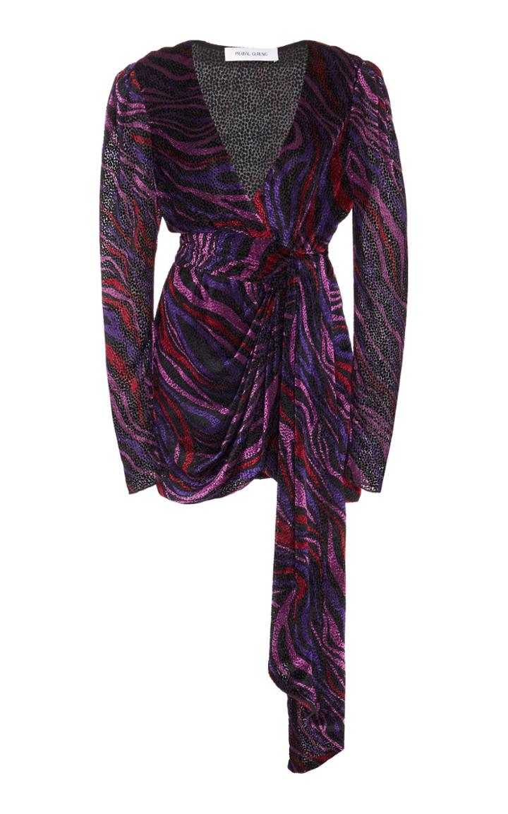 Prabal Gurung Printed Wrap Mini Dress