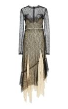 Anas Jourden Two-tone Ruffled Lace Midi Dress