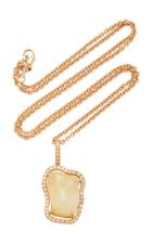 M.spalten 18k Rose Gold, Opal And Diamond Necklace