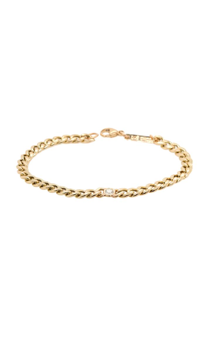 Zoe Chicco 14k Yellow Gold & Diamond Curb Chain Bracelet