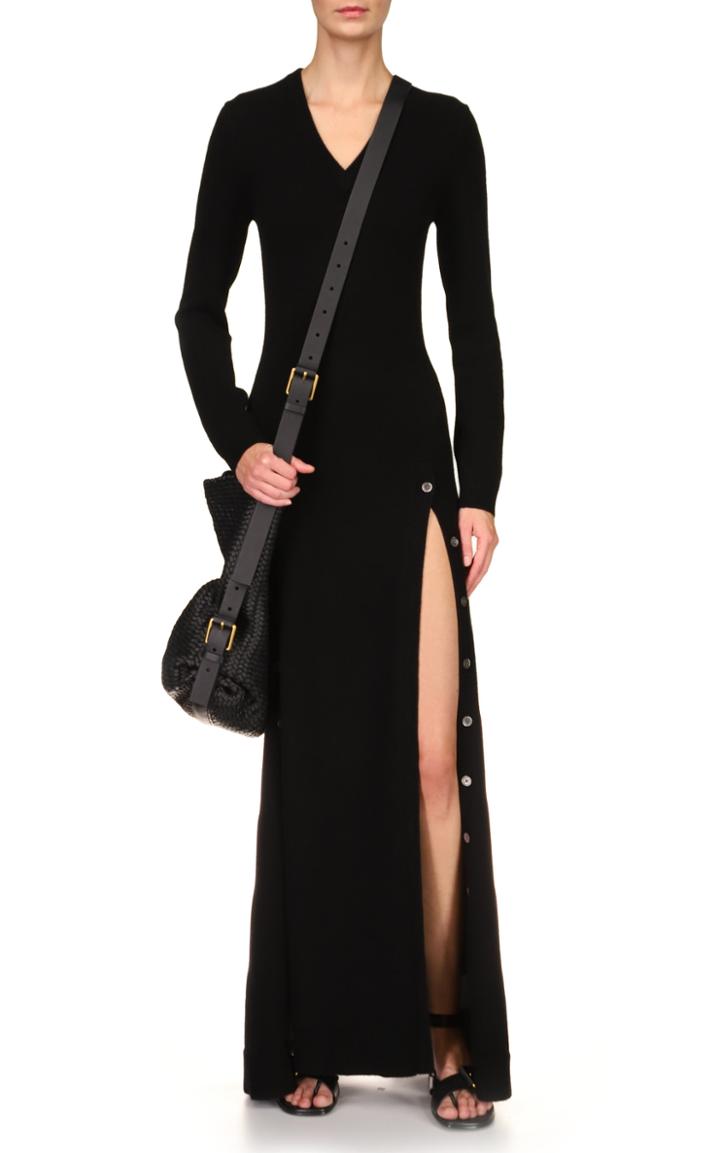 Moda Operandi Michael Kors Collection Cashmere Button Slit Maxi Dress