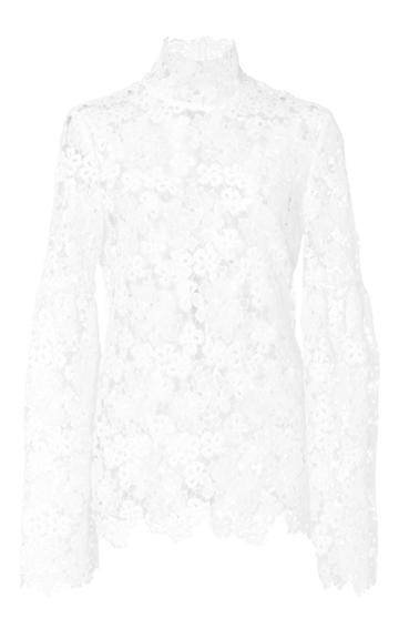 Macgraw White Lace Bell Top