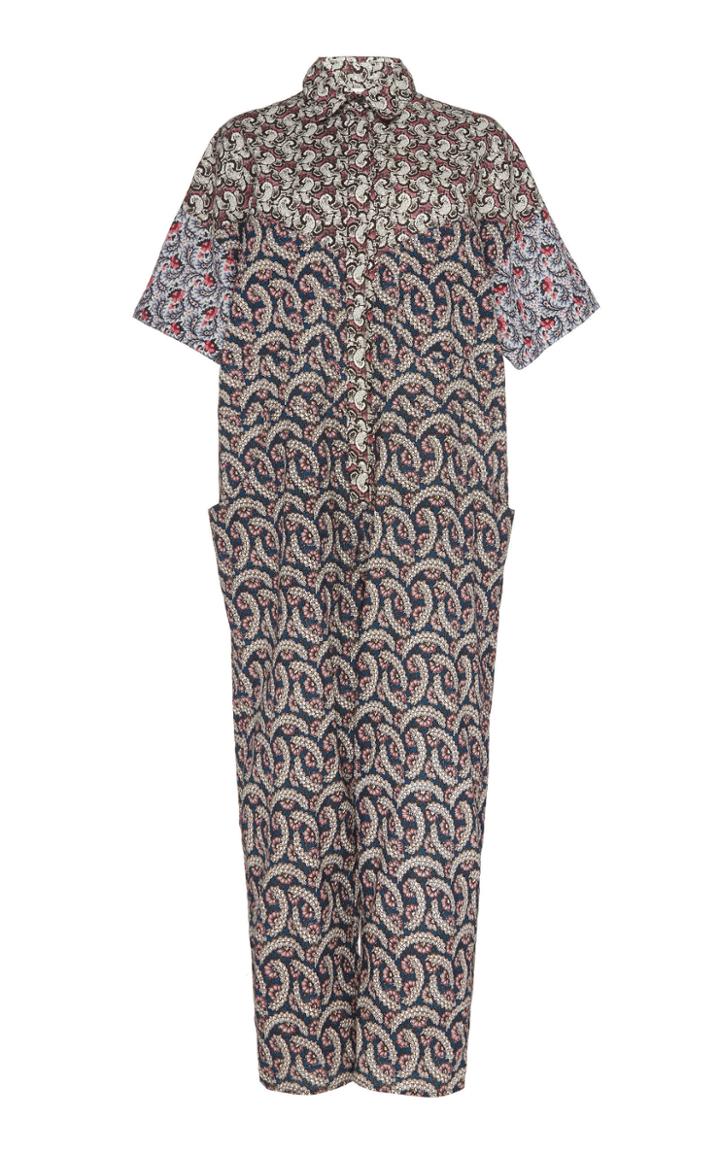 Isabel Marant Toile Lindsie Patchwork Printed Jumpsuit