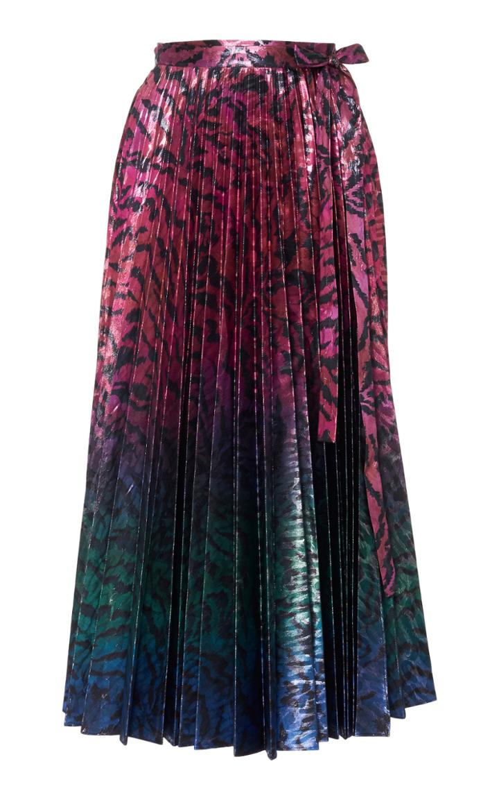 Saloni Kim Irridescent Tiger Wrap Skirt