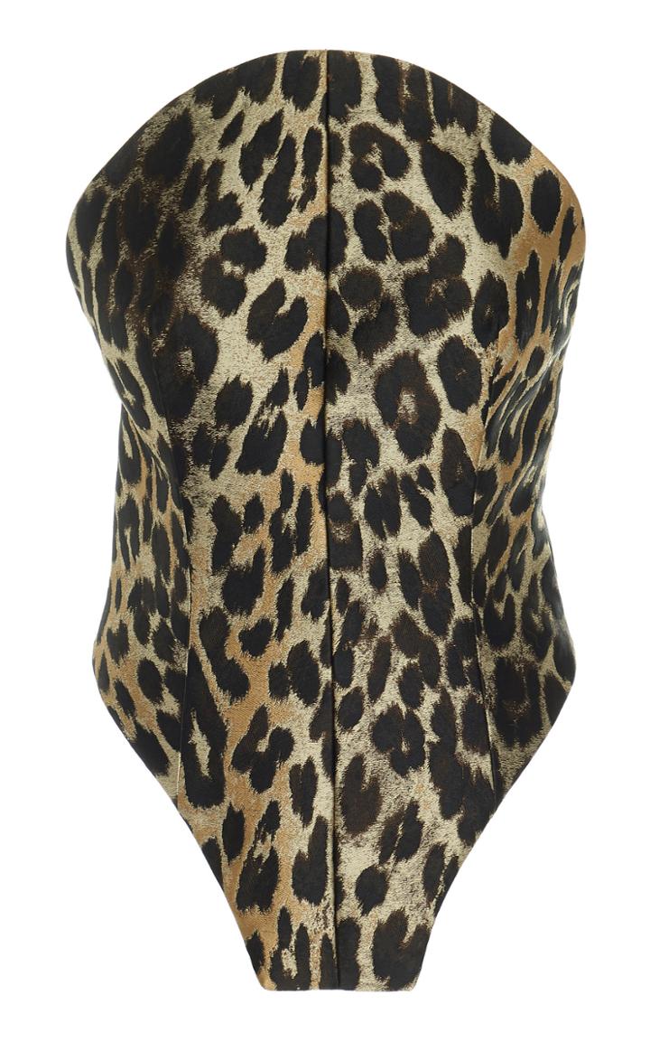 Tre By Natalie Ratabesi Clio Leopard Cotton Corset