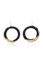 Guita M 14k Gold Ebony And Horn Hoops