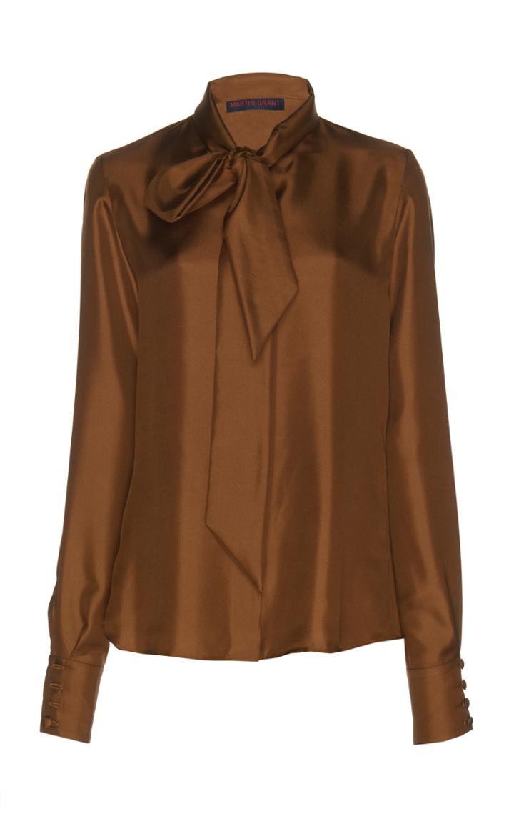 Martin Grant Long Sleeve Shirt With Bow