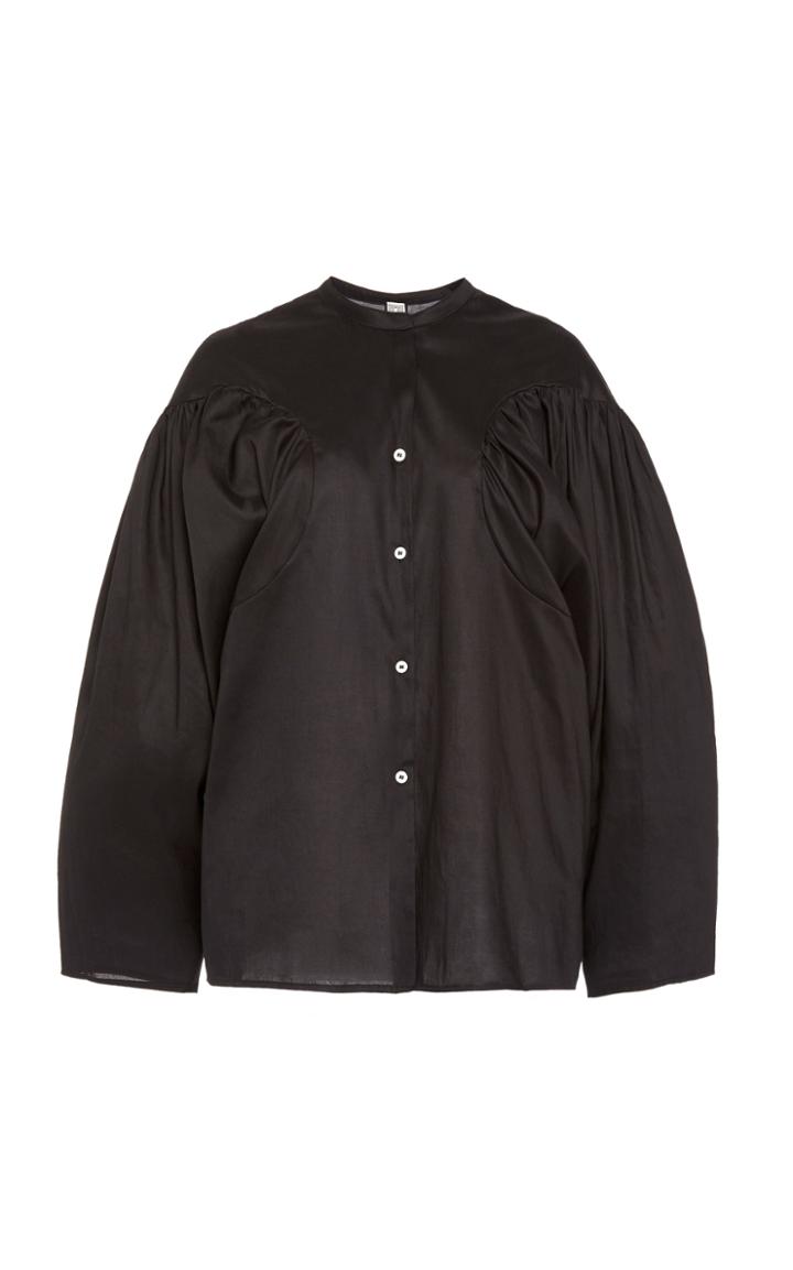 Toteme Moncton Oversized Cotton-blend Poplin Top