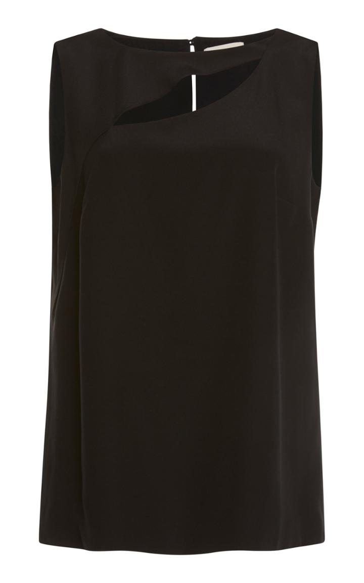 Zeus + Dione Aelo Cutout Crepe De Chine Tank
