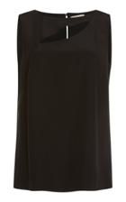 Zeus + Dione Aelo Cutout Crepe De Chine Tank