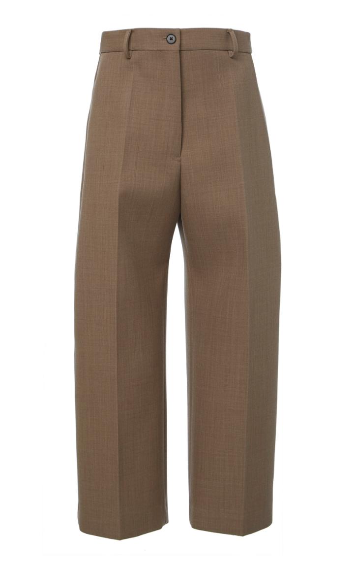 Moda Operandi Jil Sander Mattia Cropped Wool-blend Pants Size: 32