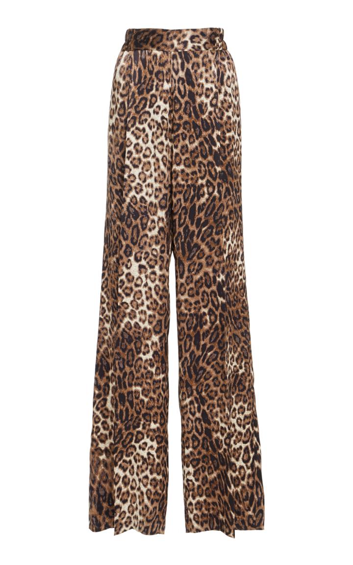 Nili Lotan Vivianna Printed Silk Charmeuse Pant