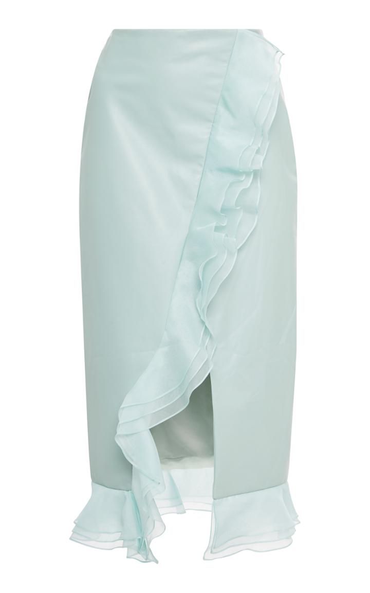 Georgine Willow Leather Midi Skirt
