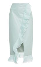 Georgine Willow Leather Midi Skirt