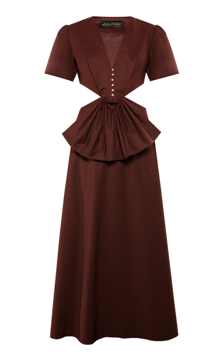 Anna October Lora Loves Cut-out Cotton-blend Dress