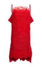 Givenchy Lace Applique Leather Tank Dress