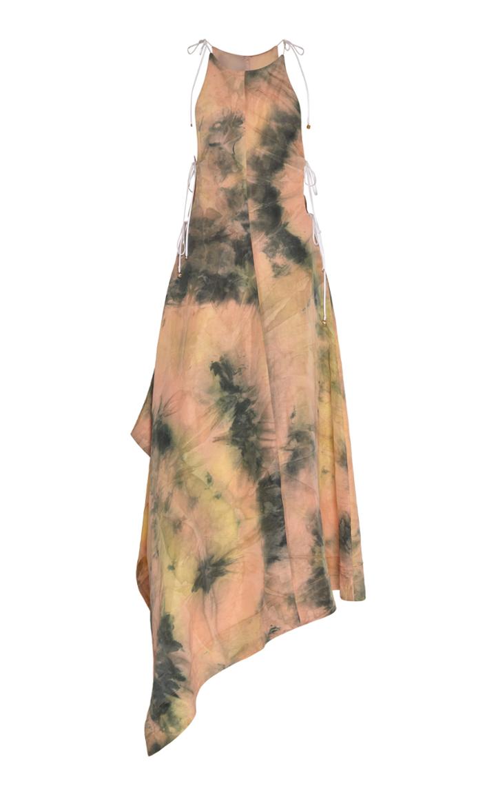 Ellery Galapagos Tie-dye Linen-blend Midi Dress