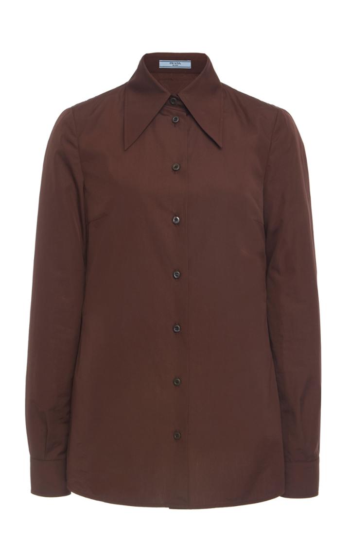 Moda Operandi Prada Long Sleeved Pointed Collar Shirt Size: 36