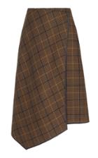 Cyclas Wool Plaid Wrap Skirt