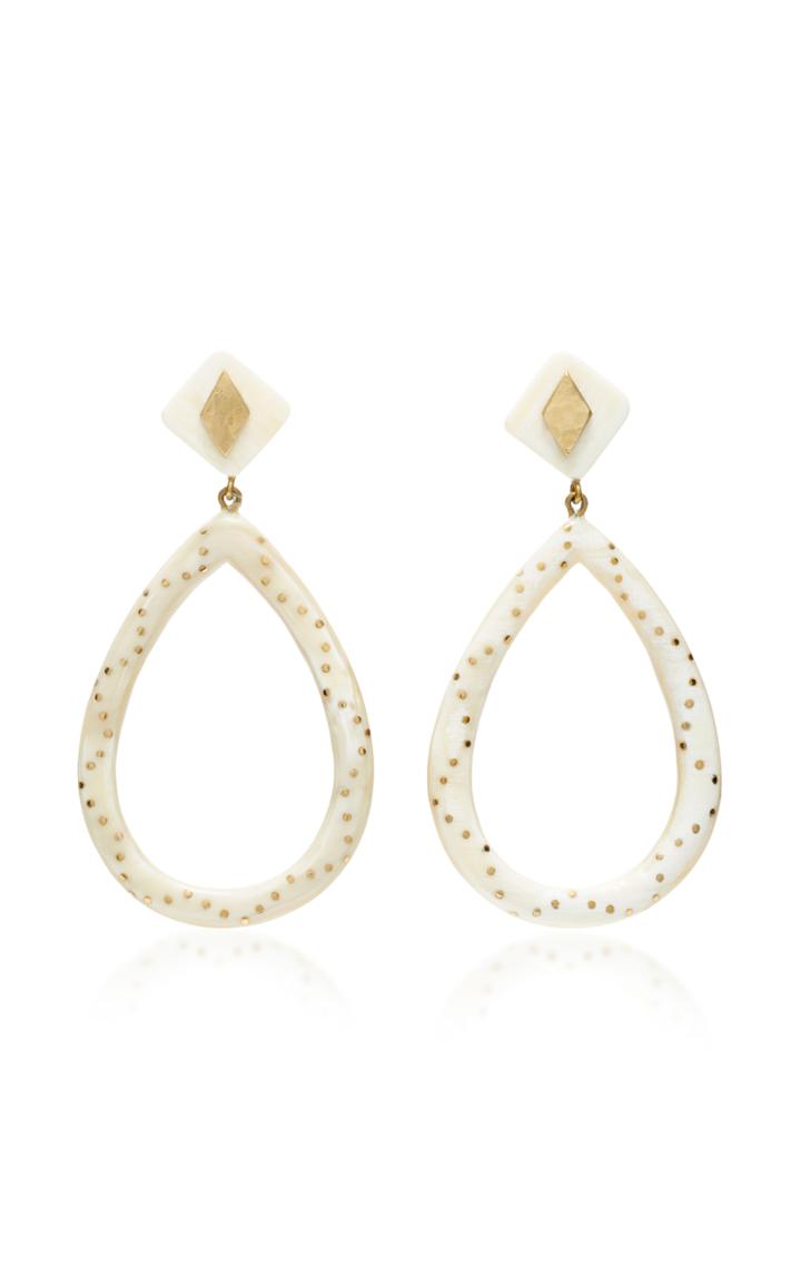 Ashley Pittman Fedha Light Horn Bronze Earrings