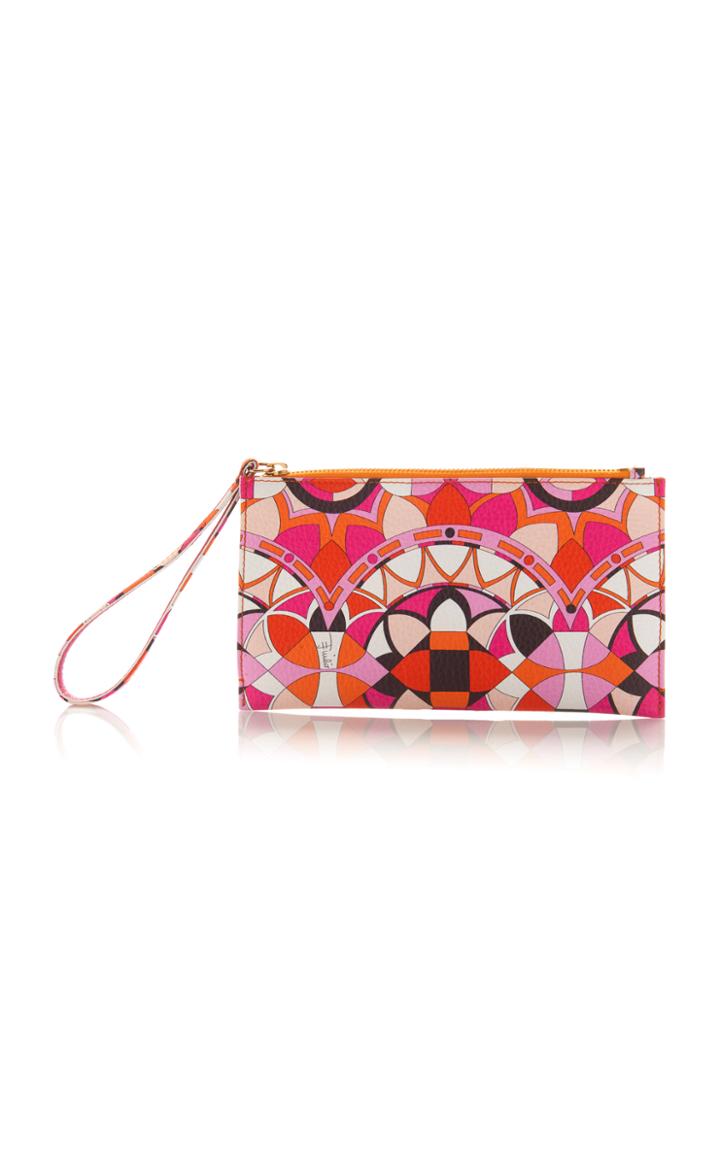 Emilio Pucci Printed Leather Pouch