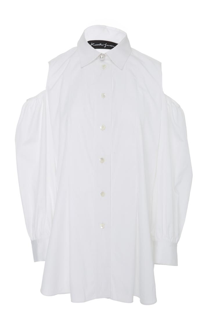 Rossella Jardini Shoulder Cut Out Button Down