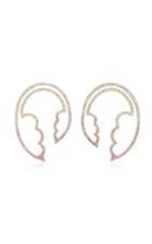 Ilana Ariel Jasmine 14k Gold Diamonds And Sapphire Earrings