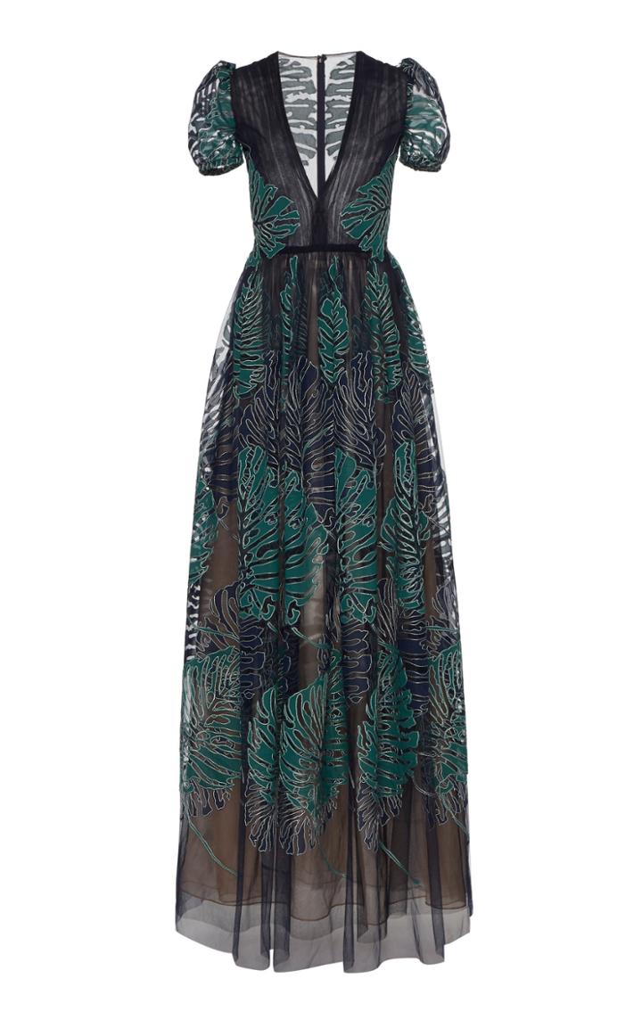 J. Mendel Embroidered Chiffon Gown