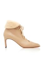 Altuzarra Shearling Mutton Lace Up Pumps