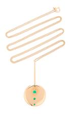 Wwake Gold Emerald And Opal Necklace