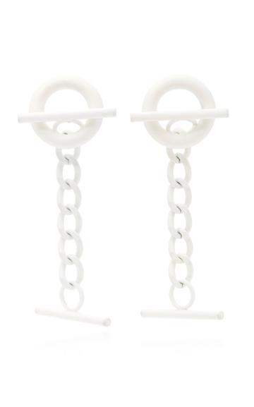 Monse Enamel Long Cuff Link Earring