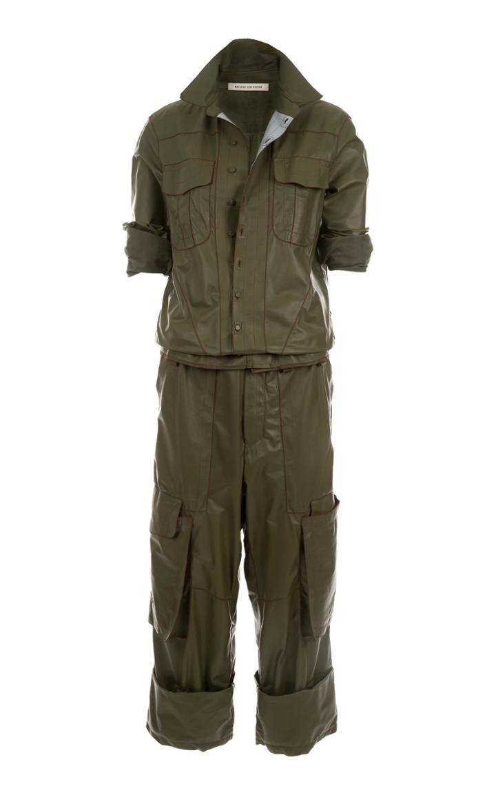 Mafalda Von Hessen Zoot Leather Waisted Jumpsuit