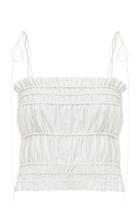 Moda Operandi Anna October Rita Frilled Cotton-blend Top