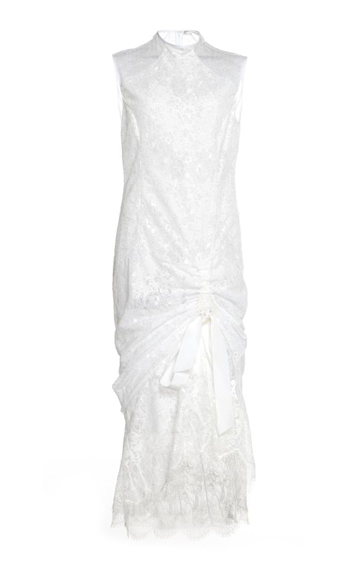 Olivier Theyskens Tratel Lace-detail Cotton-blend Dress