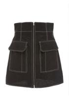 Summa Zip Front Mini Skirt With Pockets