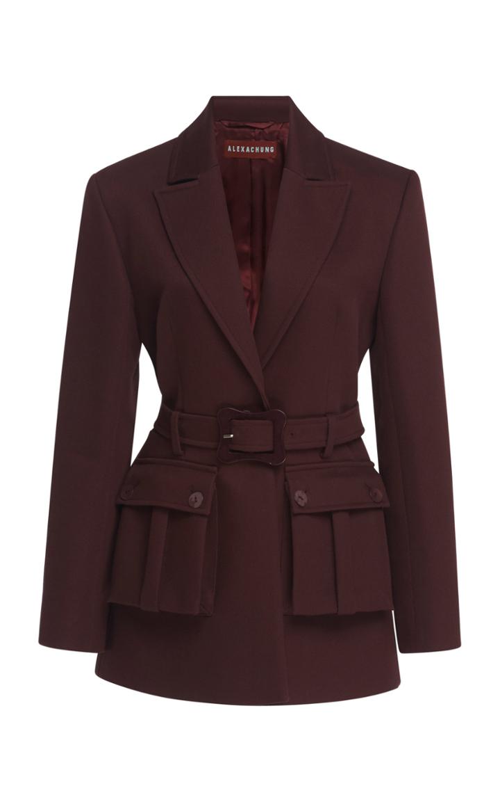 Alexachung Belted Burgundy Tailored Jacket