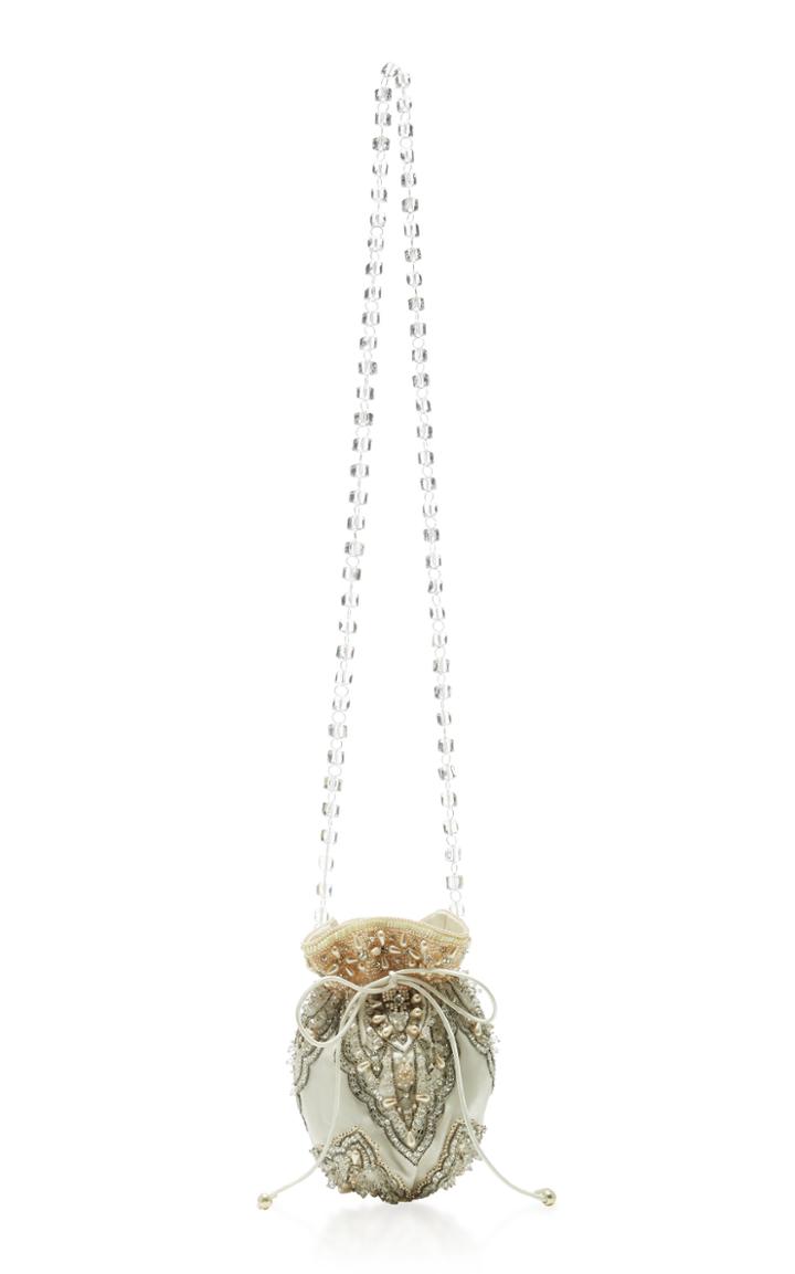 Moda Operandi Cucculelli Shaheen Pearl And Bead Embroidered Satin Crossbody Bag