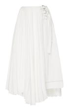 Proenza Schouler Linen Pleated Buckle Skirt