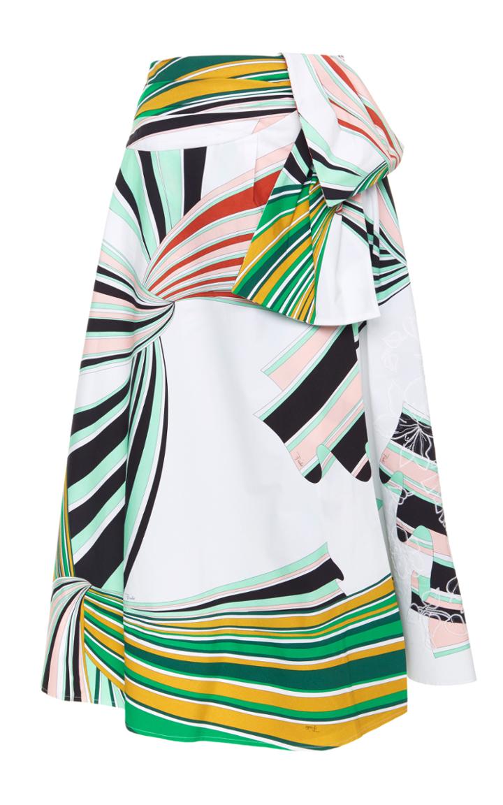 Emilio Pucci A-line Printed Midi Skirt