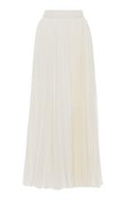 Moda Operandi Luisa Beccaria Pleated Chiffon Midi Skirt Size: 36