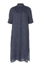 White Story Ravello Striped Linen Midi Duster