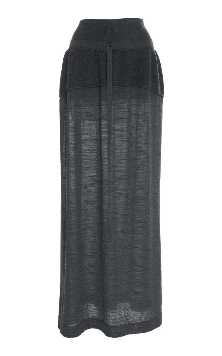 Lemaire Wool Relaxed Maxi Skirt