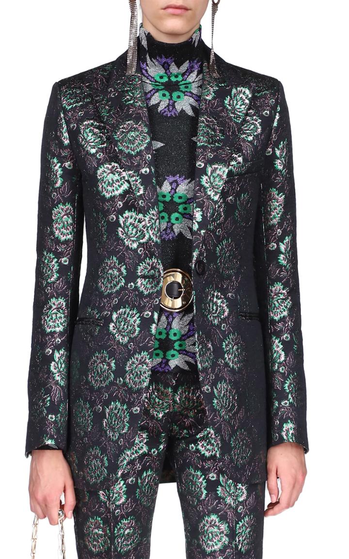 Moda Operandi Paco Rabanne Metallic Floral Jacquard Blazer